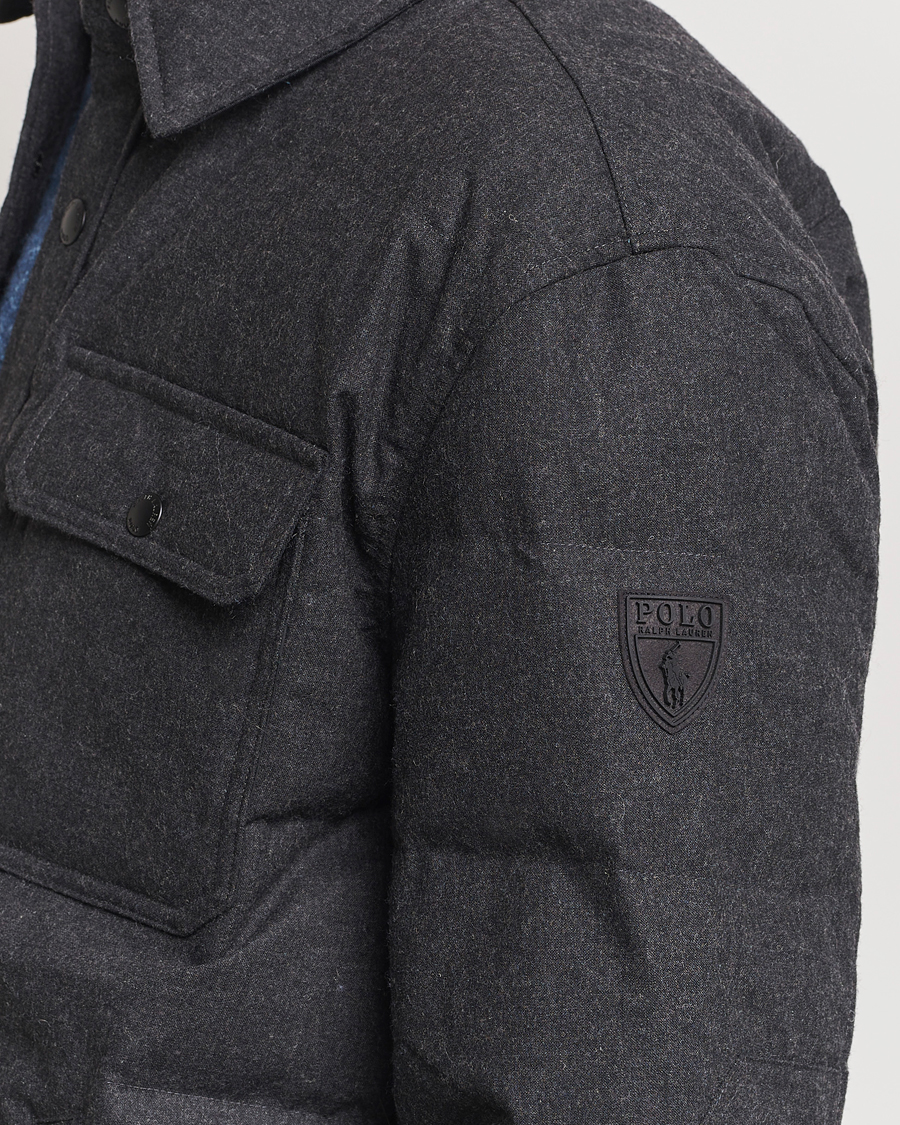 Herre | Jakker | Polo Ralph Lauren | Lewis Quilted Insulated Shirt Jacket Dark Charcoal