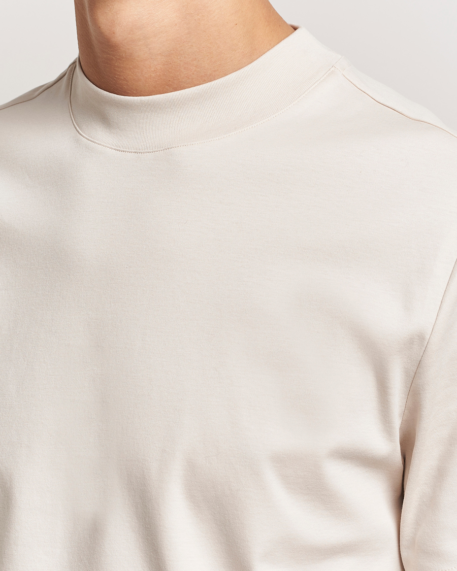 Herre | T-Shirts | J.Lindeberg | Ace Mock Neck T-Shirt Moonbeam