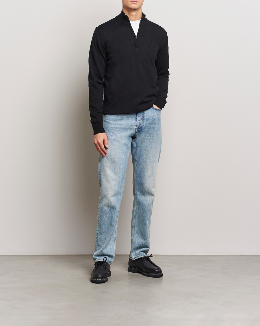 Herre | Trøjer | J.Lindeberg | Kiyan Merino Quarter Zip Black
