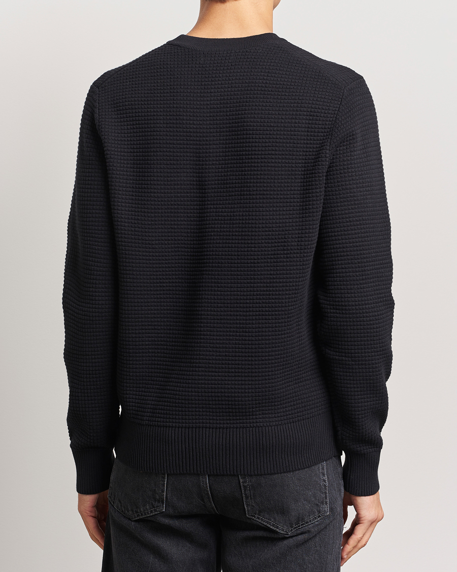 Herre | Trøjer | J.Lindeberg | Oliver Structure Cotton Sweater Black