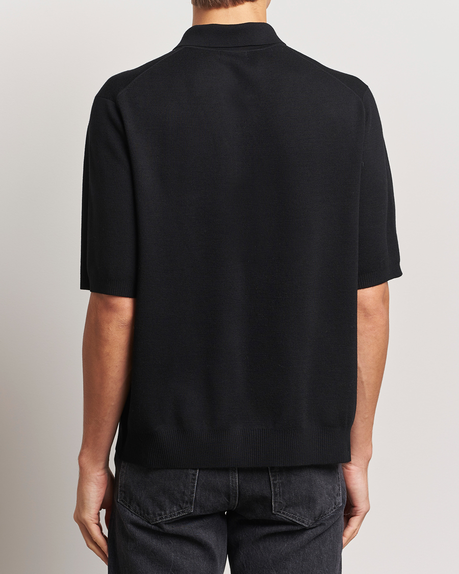 Herre | Trøjer | J.Lindeberg | Tyler Quarter Zip Knit Polo Black