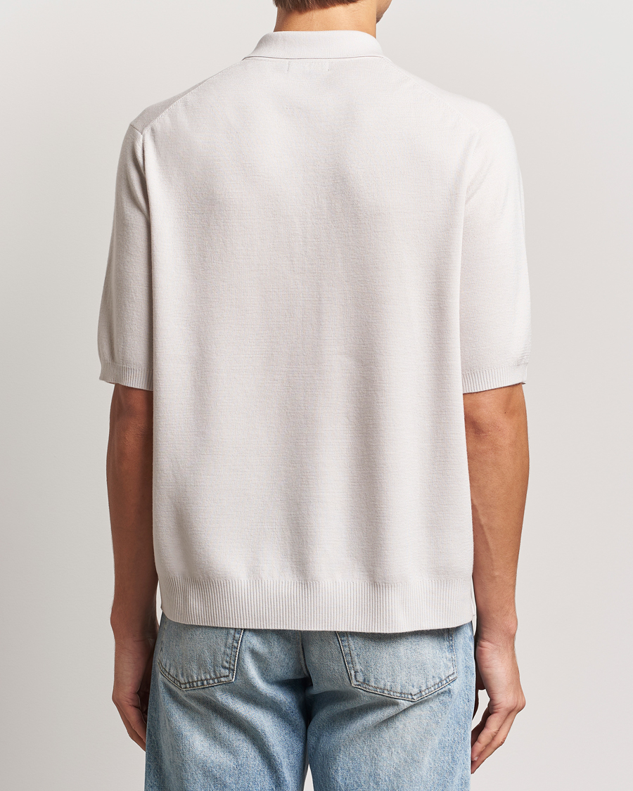 Herre | Trøjer | J.Lindeberg | Tyler Quarter Zip Knit Polo Moonbeam