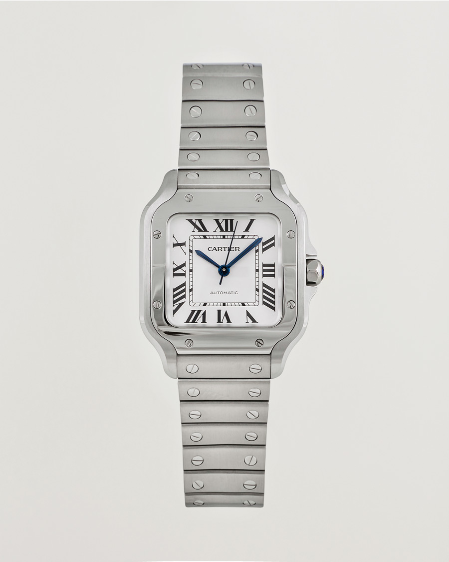 Herre | Cartier Pre-Owned Santos De Cartier WSSA0029 Silver | Cartier Pre-Owned | Santos De Cartier WSSA0029 Silver
