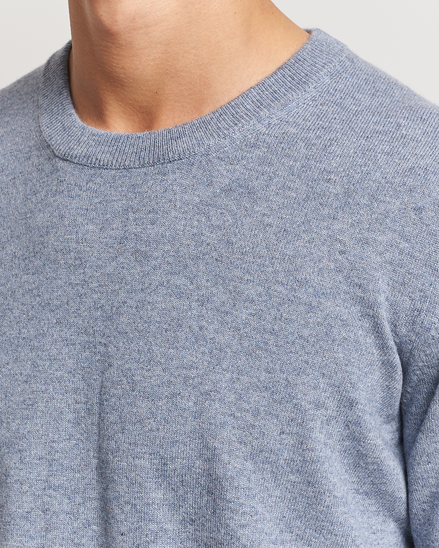 Herre | Trøjer | Brunello Cucinelli | 2 Ply Cashmere Pullover Light Blue Denim