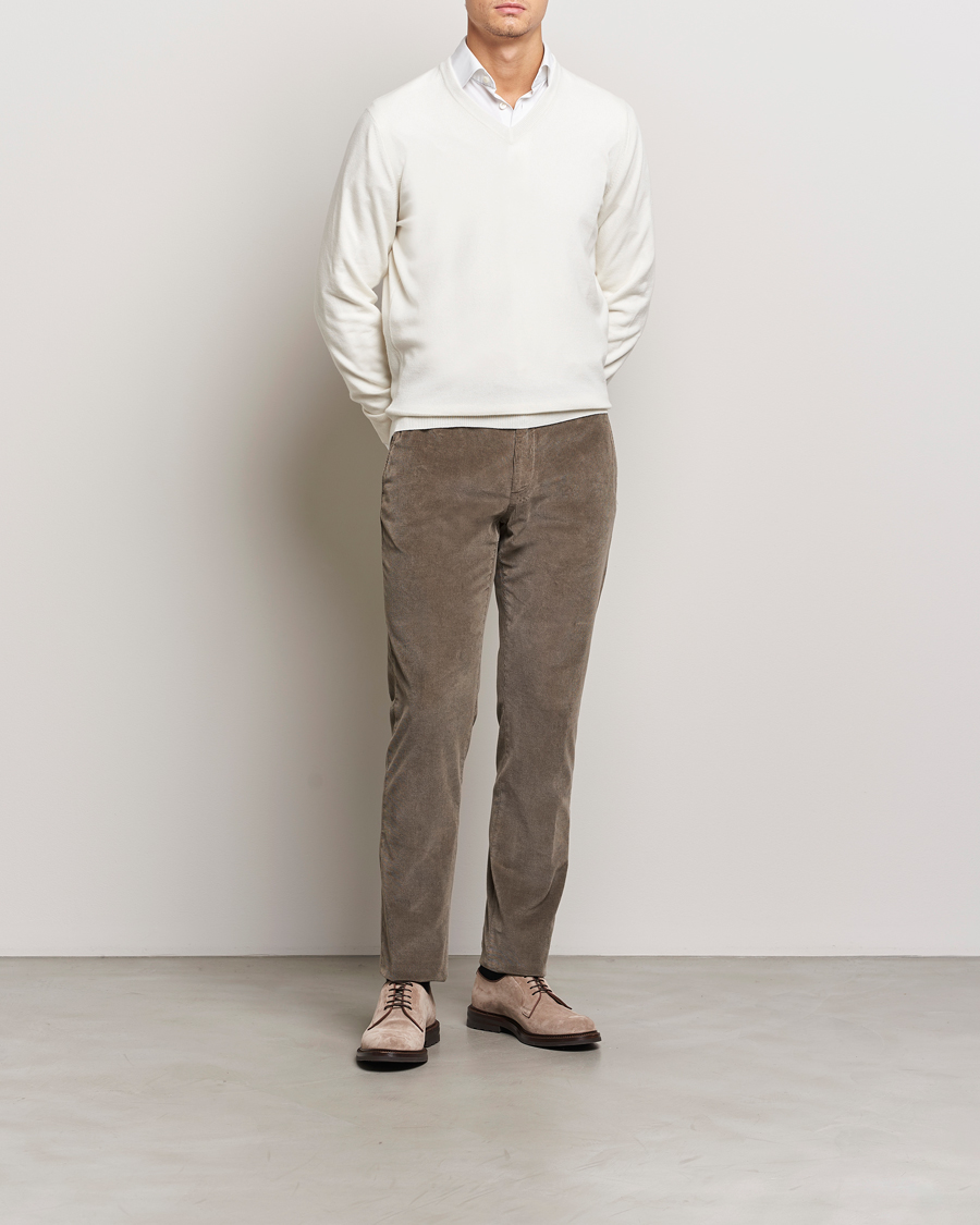 Herre | Trøjer | Brunello Cucinelli | 2 Ply Cashmere V-Neck Panama
