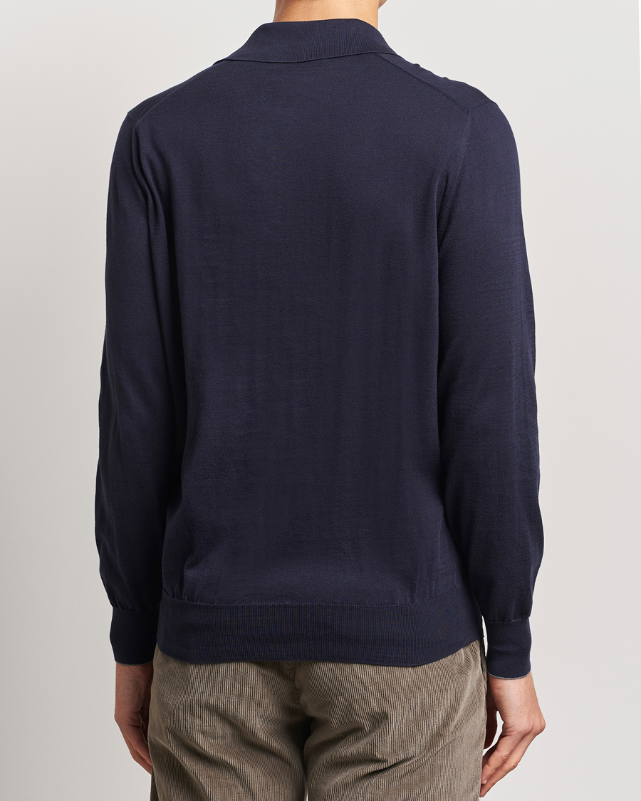 Herre | Trøjer | Brunello Cucinelli | Long Sleeve Polo Navy