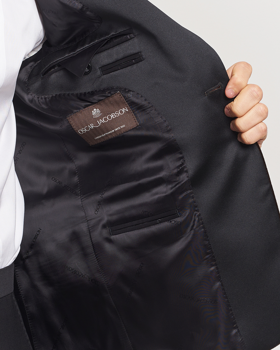 Herre | Blazere & jakker | Oscar Jacobson | Frampton Velvet Tuxedo Blazer Brown