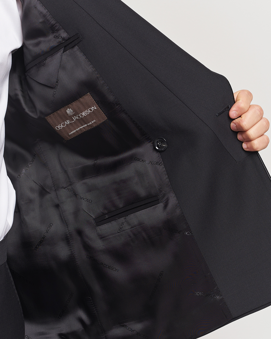 Herre | Blazere & jakker | Oscar Jacobson | Fattore Double Breasted Tuxedo Blazer Black