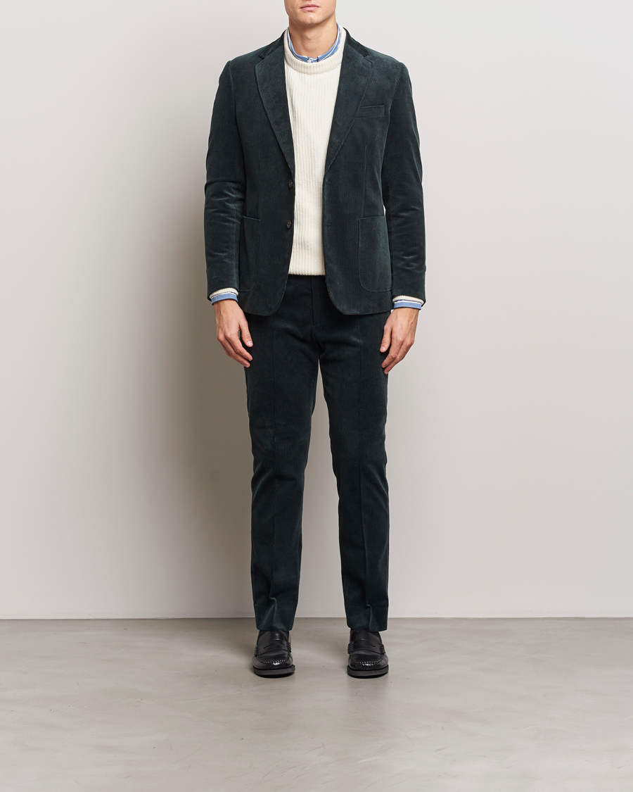 Herre | Blazere & jakker | Gant | Slim Corduroy Suit Jacket Tartan Green