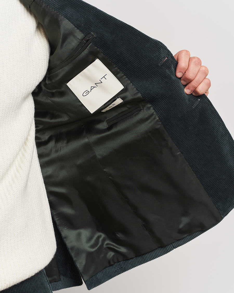 Herre | Blazere & jakker | Gant | Slim Corduroy Suit Jacket Tartan Green