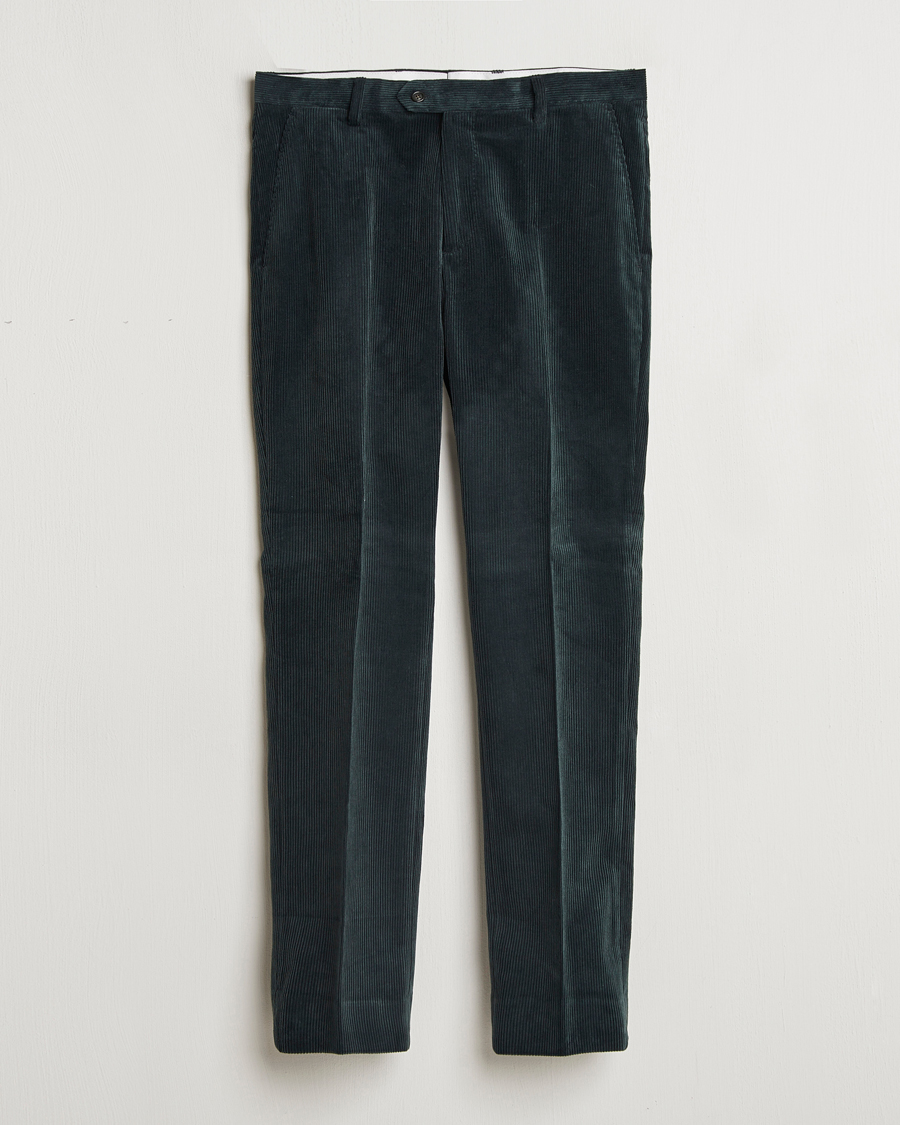 Herre | Bukser | Gant | Slim Corduroy Suit Trousers Tartan Green