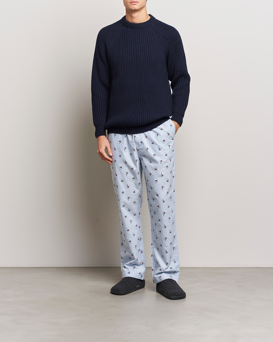 Herre | GANT Printed Skier Pyjama Pants Light Blue | GANT | Printed Skier Pyjama Pants Light Blue