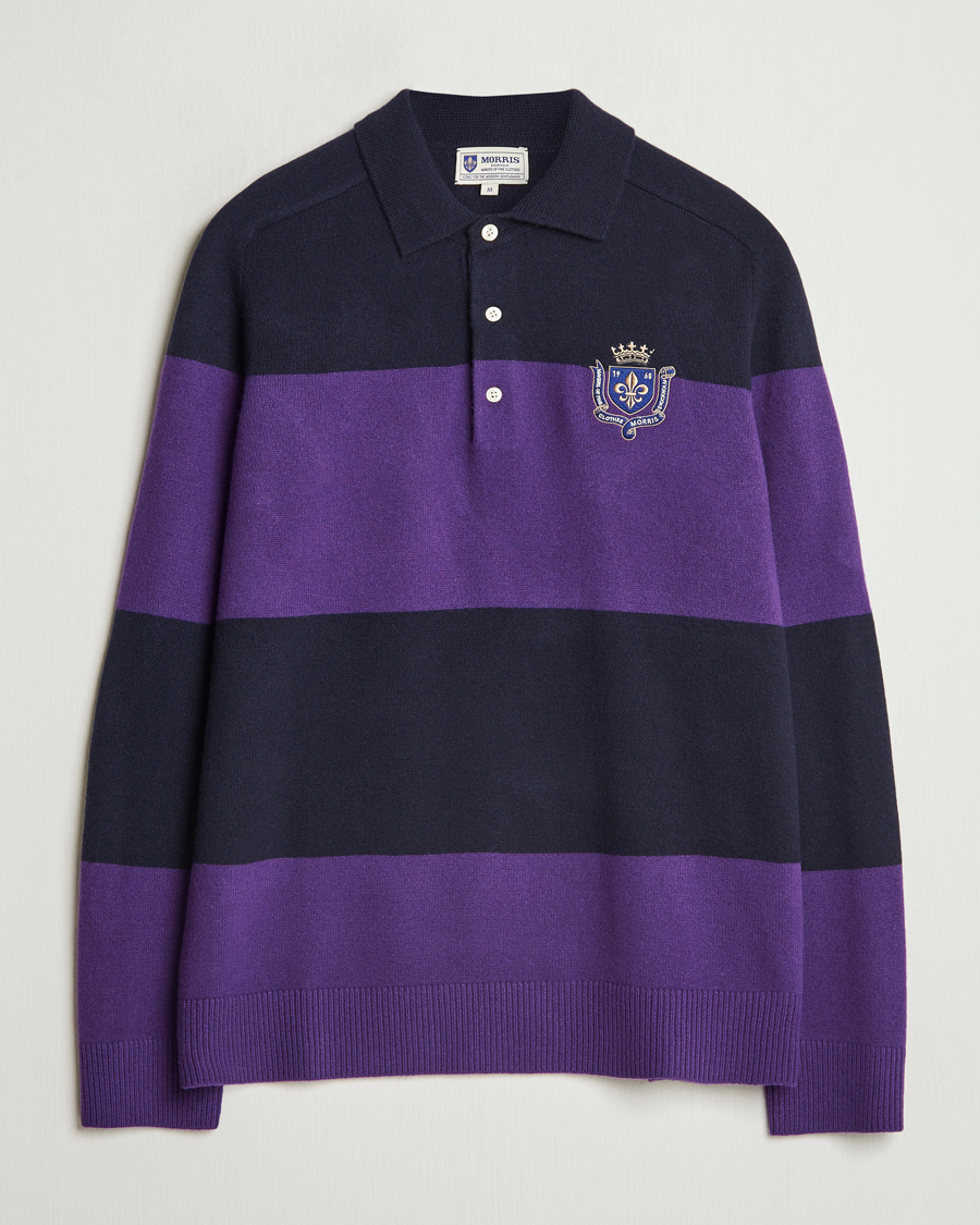Herre | Trøjer | Morris | Frank Knitted Rugger Purple