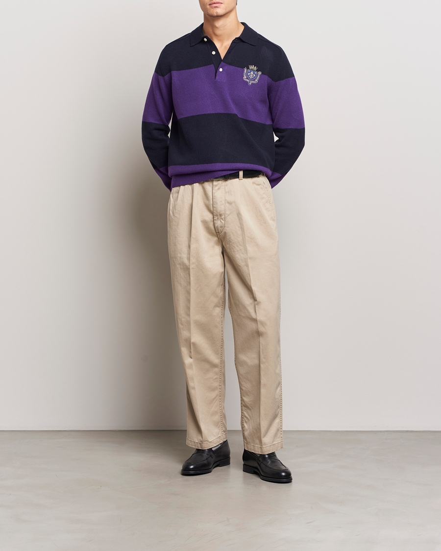 Herre | Trøjer | Morris | Frank Knitted Rugger Purple