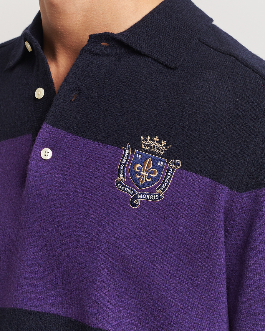 Herre | Trøjer | Morris | Frank Knitted Rugger Purple