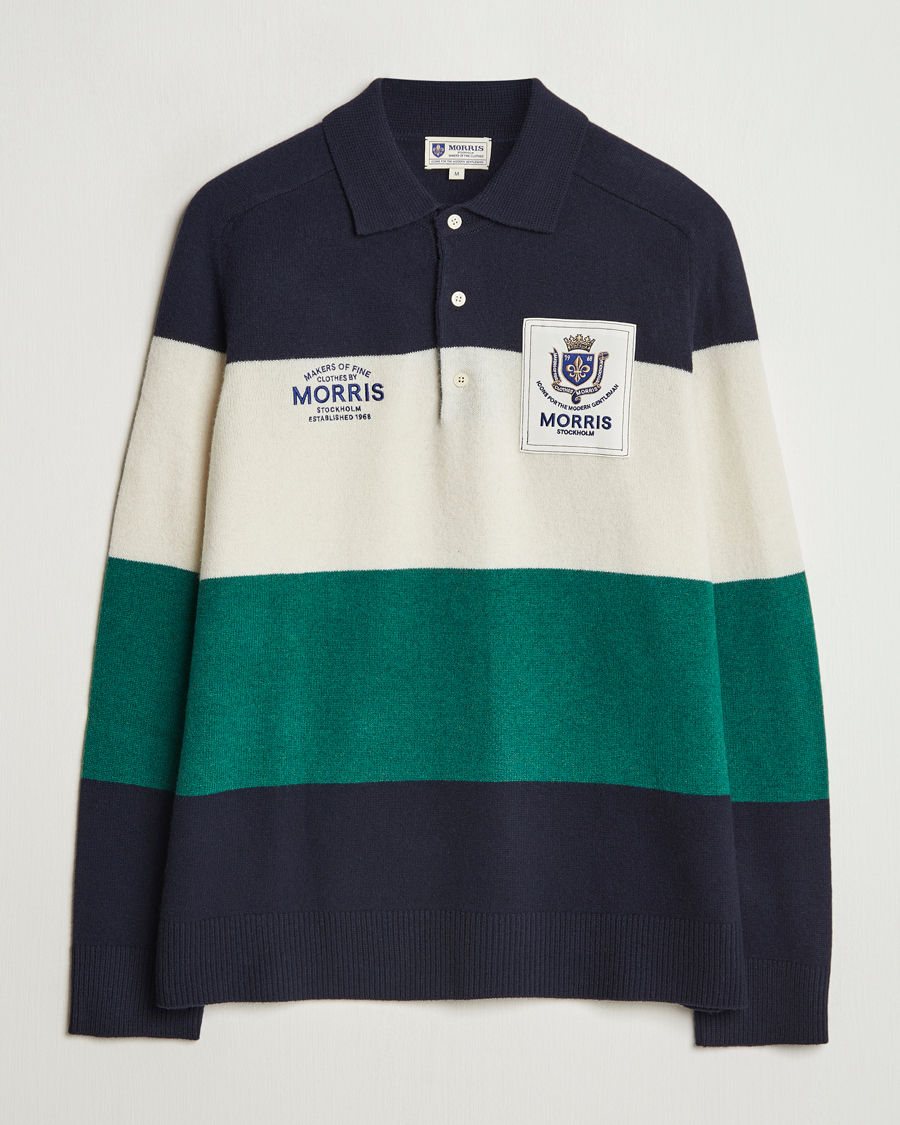Herre | Trøjer | Morris | Frank Knitted Rugger Old Blue