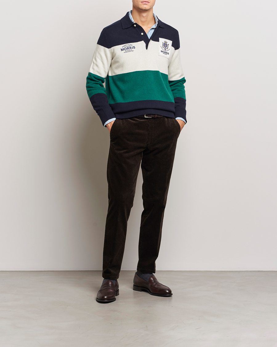Herre | Trøjer | Morris | Frank Knitted Rugger Old Blue
