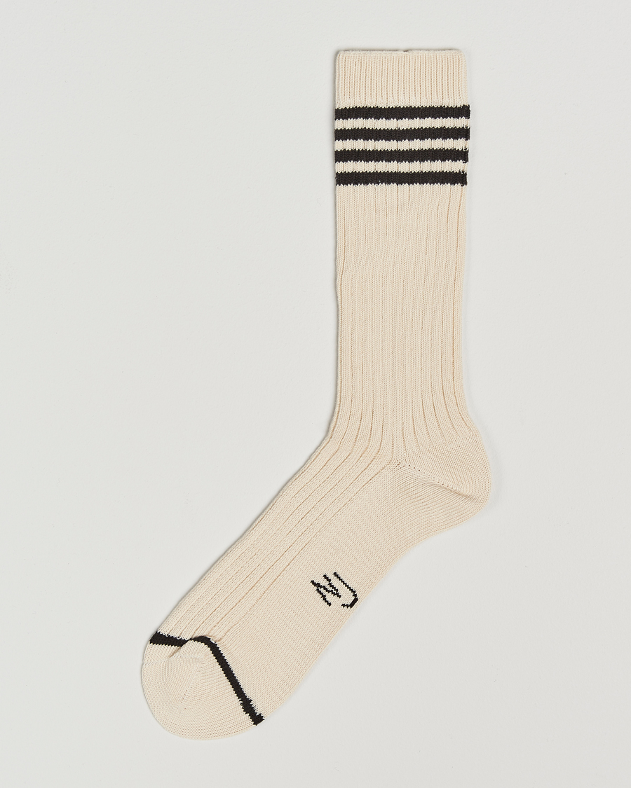 Herre | Undertøj | Nudie Jeans | Retro Tennis Socks Off White/Black