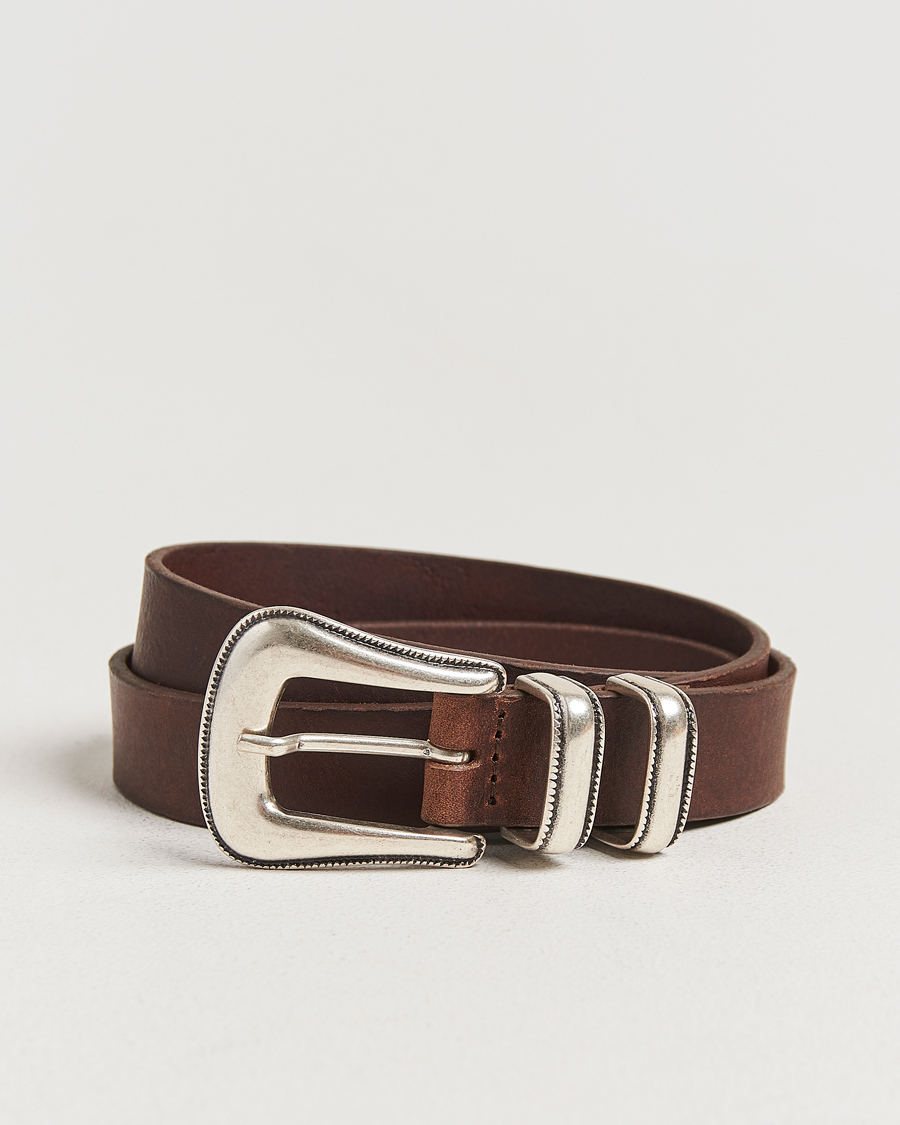 Herre | Bælter | Nudie Jeans | Western Silver Belt Dark Brown