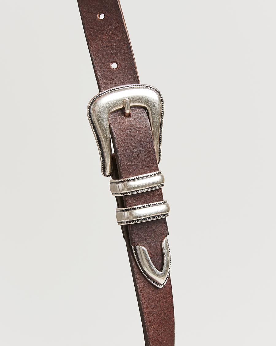 Herre | Bælter | Nudie Jeans | Western Silver Belt Dark Brown