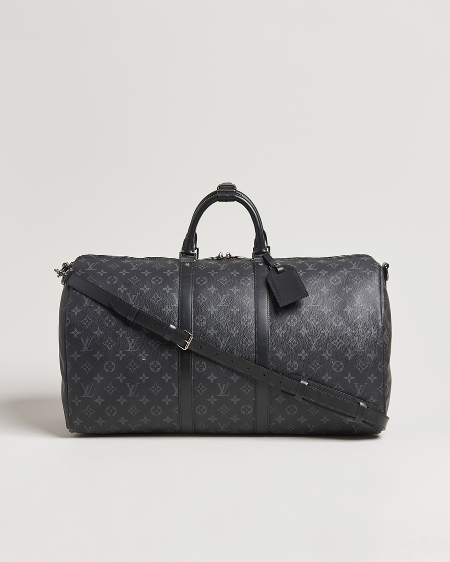 Herre | Louis Vuitton Pre-Owned Keepall Bandoulière 55 Monogram Eclipse | Louis Vuitton Pre-Owned | Keepall Bandoulière 55 Monogram Eclipse