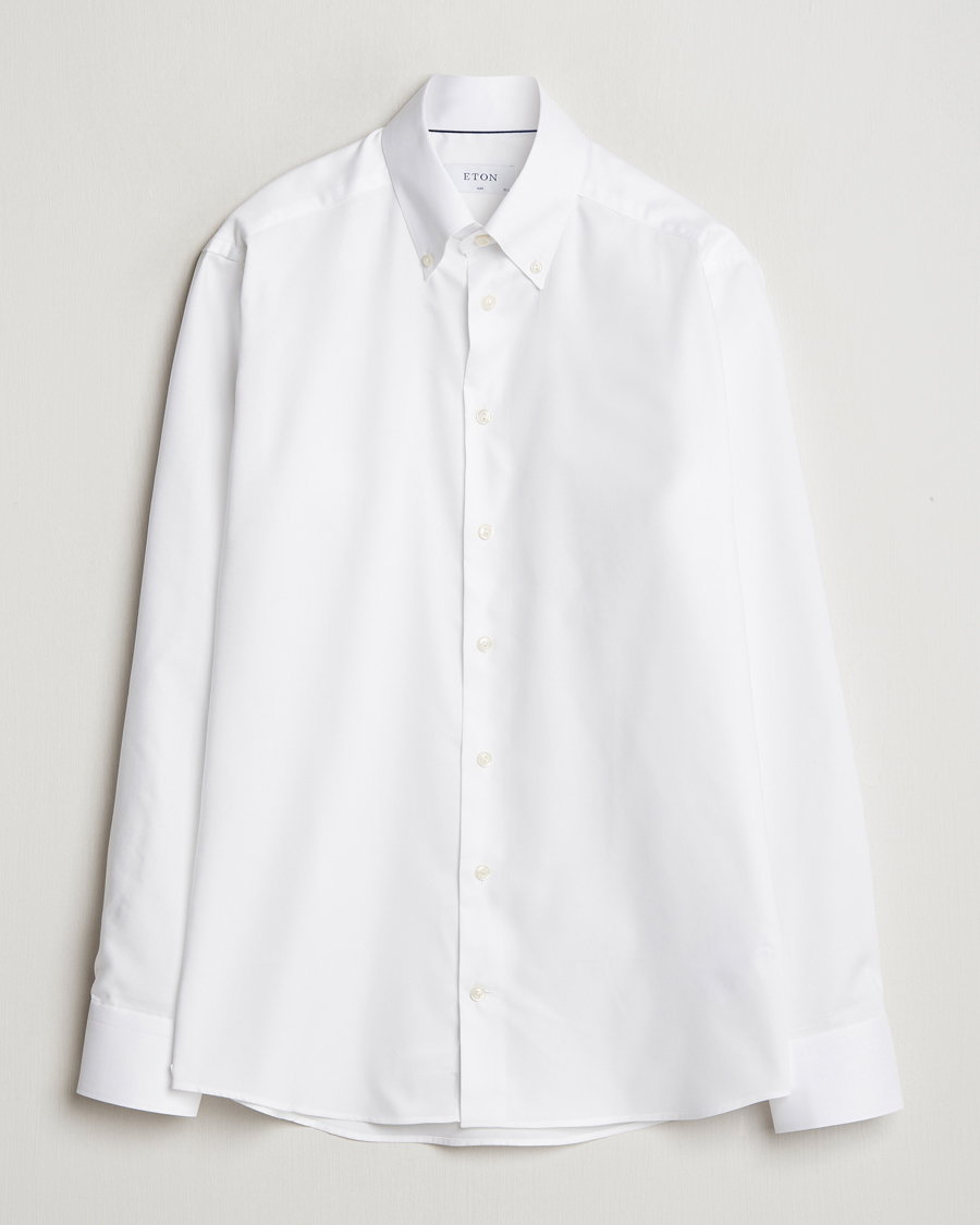 Herre | Skjorter | Eton | Slim Fit Wrinkle Free Oxford Shirt White