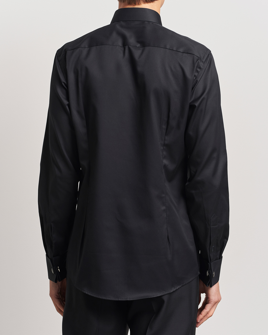 Herre | Skjorter | Eton | Slim Fit Plissé Tuxedo Shirt Black