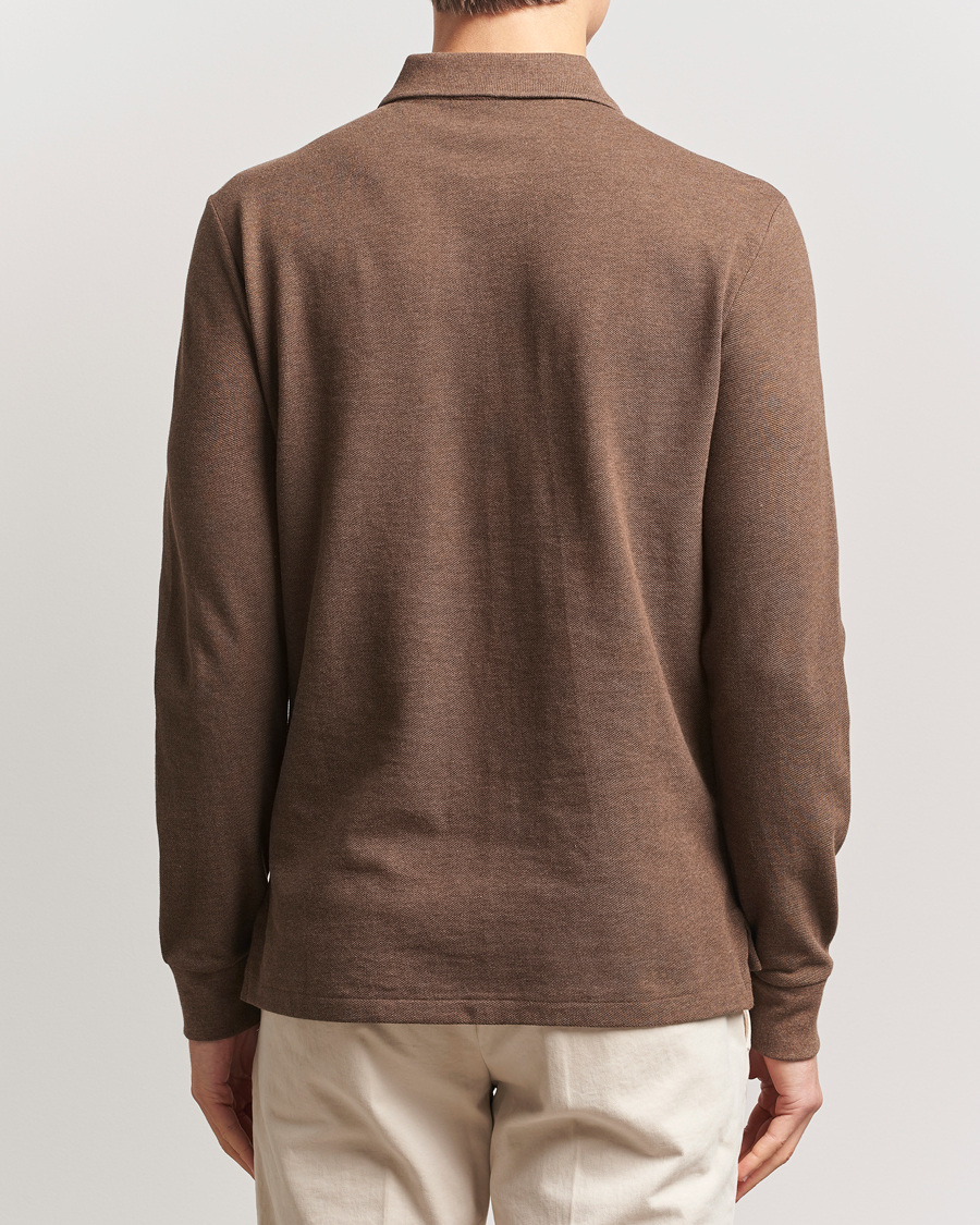 Herre | Trøjer | Polo Ralph Lauren | Custom Slim Fit Long Sleeve Polo Cedar Heather