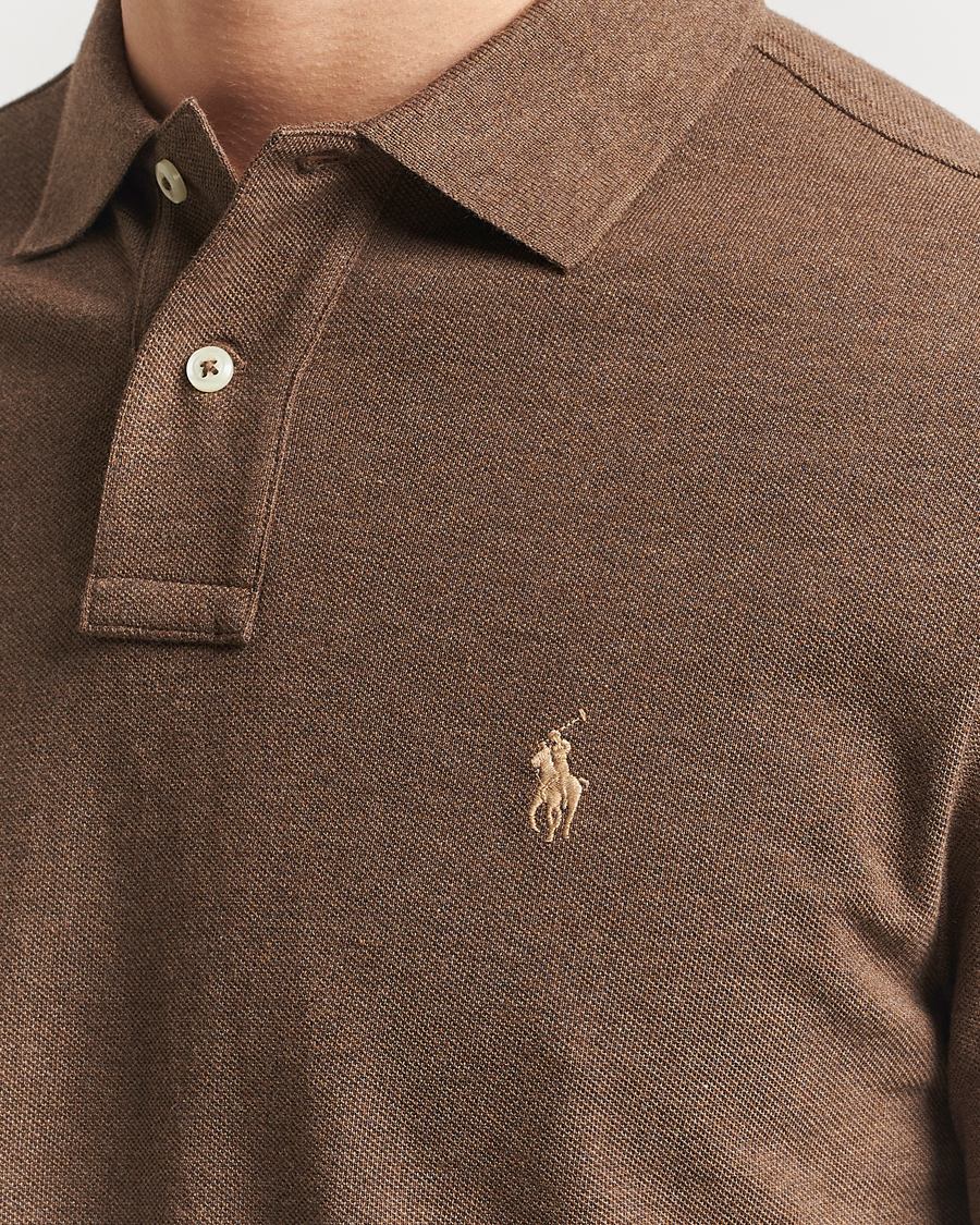 Herre | Trøjer | Polo Ralph Lauren | Custom Slim Fit Long Sleeve Polo Cedar Heather