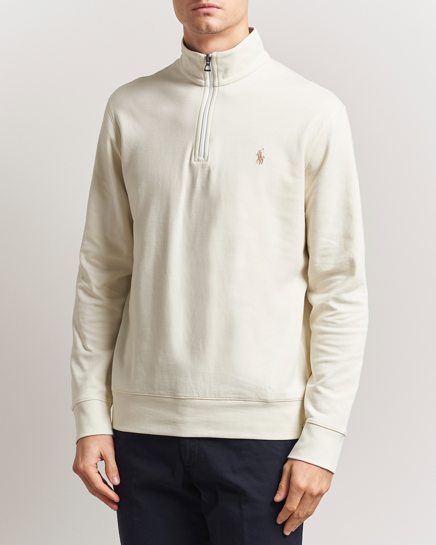 Herre | Trøjer | Polo Ralph Lauren | Double Knit Half-Zip Sweater Parchment Cream