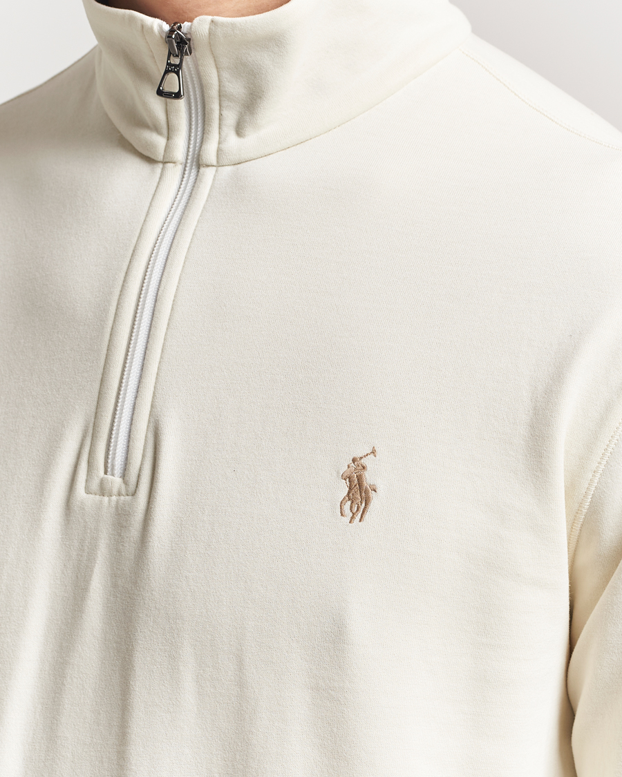 Herre | Trøjer | Polo Ralph Lauren | Double Knit Half-Zip Sweater Parchment Cream