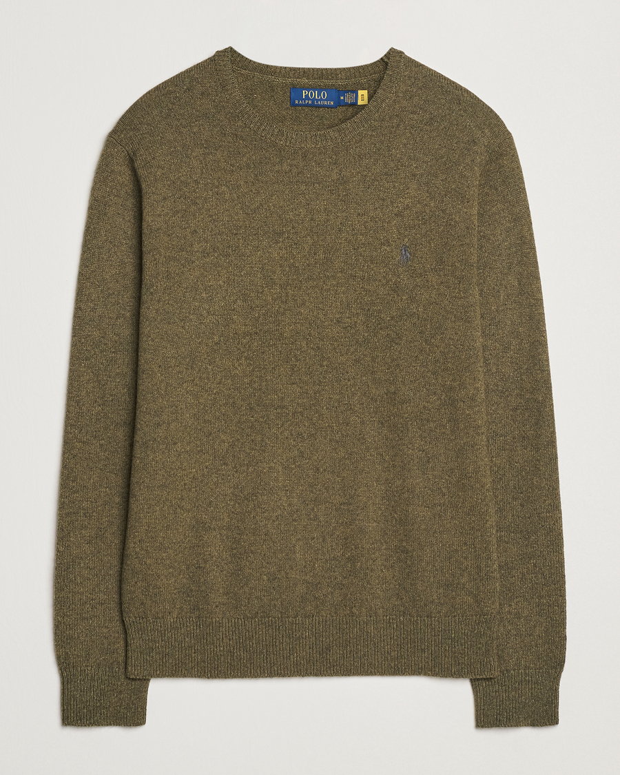 Herre | Trøjer | Polo Ralph Lauren | Cotton/Wool Pullover Cargo Olive Heahter
