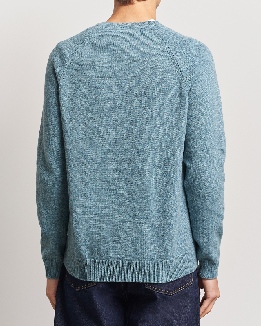 Herre | Trøjer | A.P.C. | Pierre Lambswool Sweater Blue Melange