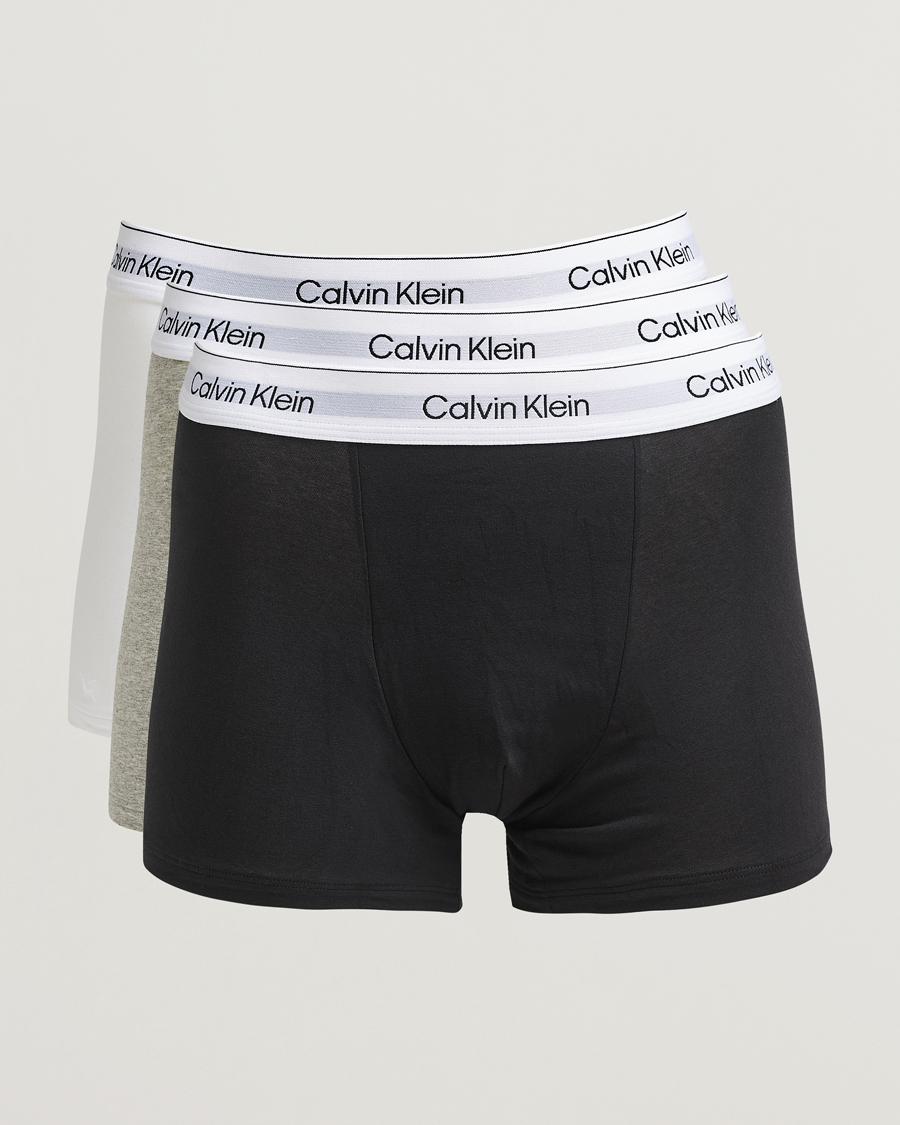 Herre | Undertøj | Calvin Klein | 3-Pack Icon Cotton Stretch Relaxed Trunk Black/White/Grey