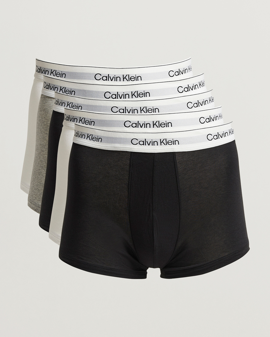 Herre | Undertøj | Calvin Klein | 5-Pack Icon Cotton Stretch Trunk Black/White/Grey