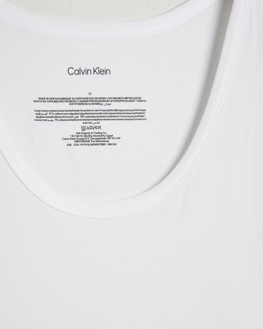 Herre | T-Shirts | Calvin Klein | 3-Pack Cotton Tank Top White