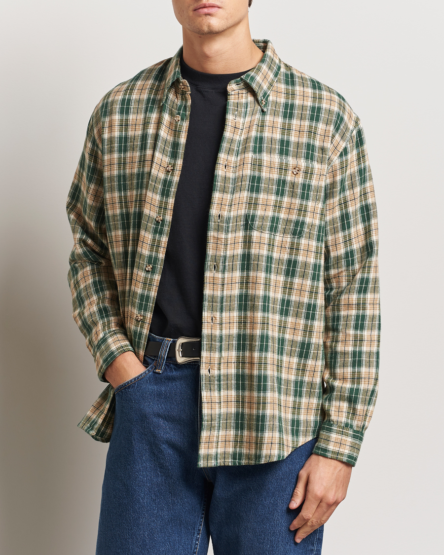 Herre | Skjorter | Nudie Jeans | Julian Checked Farmers Shirt Racing Green