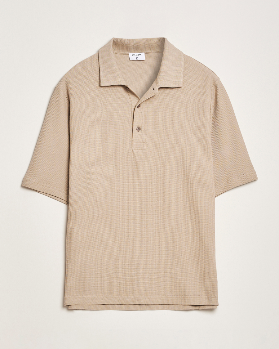 Herre | Polotrøjer | Filippa K | Cotton Jersey Polo Faded Khaki