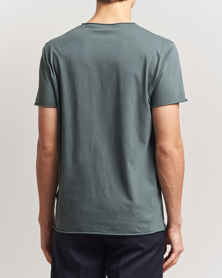 Herre | T-Shirts | Filippa K | Roll Neck Crew Neck T-Shirt Green Grey