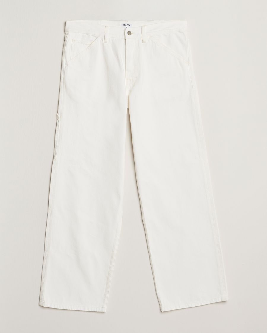 Herre | Jeans | Filippa K | Baggy Jeans Ecru Wash