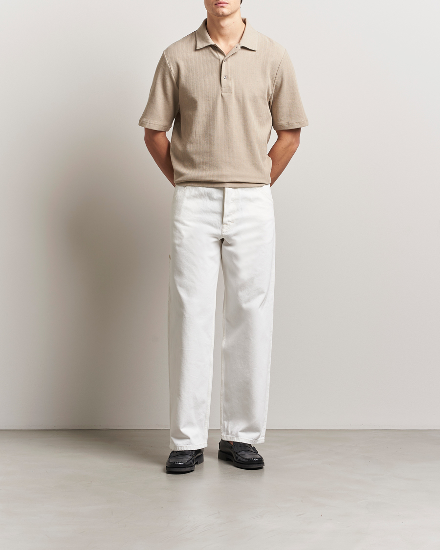 Herre | Jeans | Filippa K | Baggy Jeans Ecru Wash