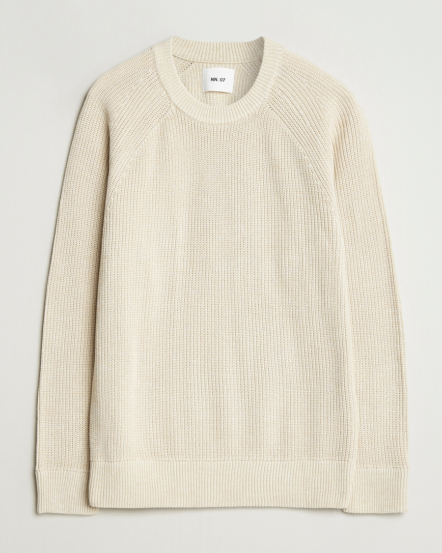 Herre | Trøjer | NN07 | Jacobo Cotton Knitted Sweater Ivory