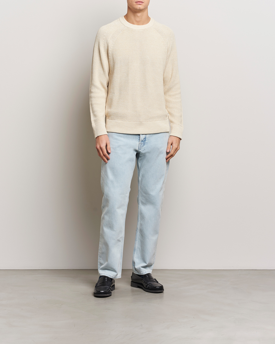 Herre | Trøjer | NN07 | Jacobo Cotton Knitted Sweater Ivory