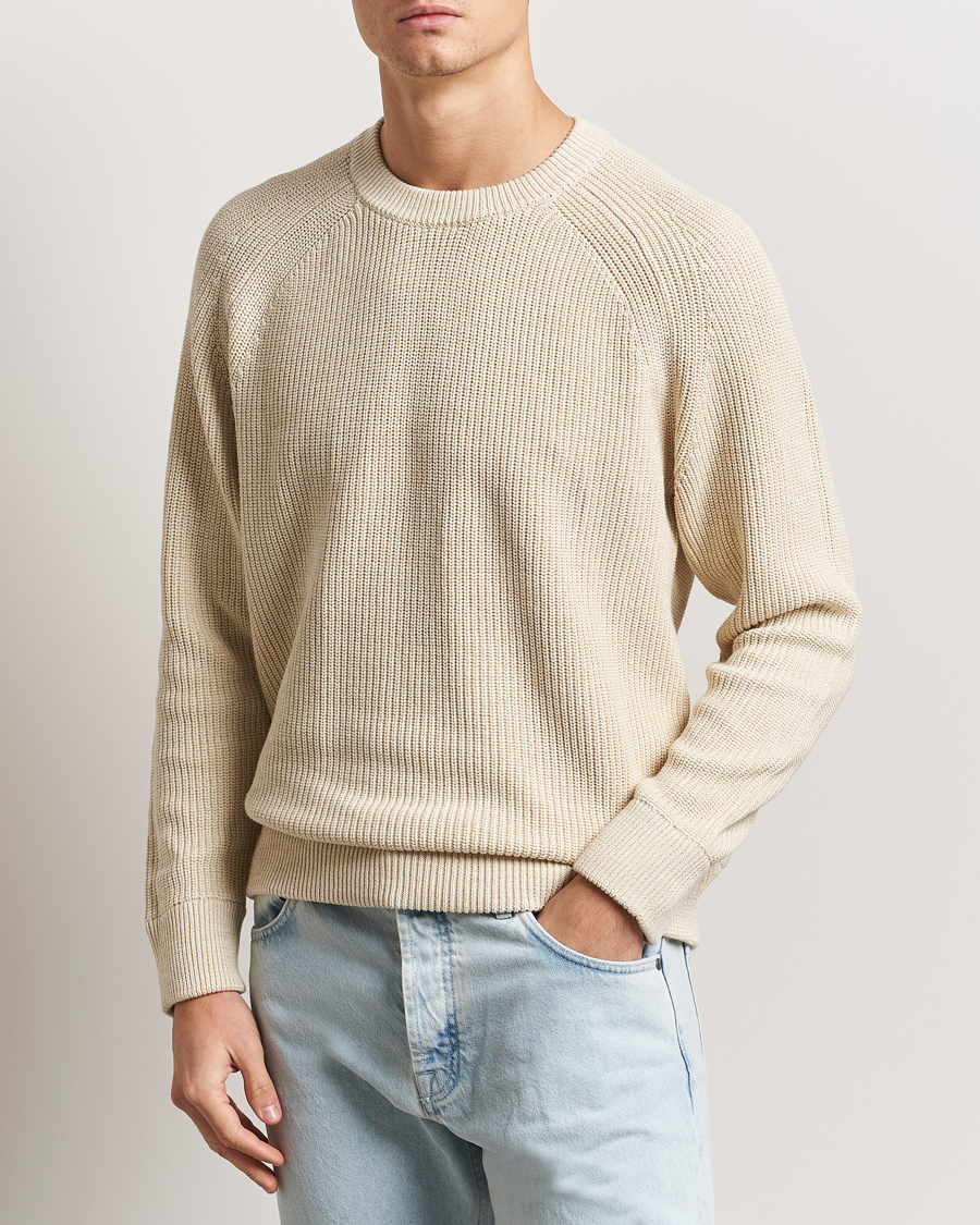 Herre | Trøjer | NN07 | Jacobo Cotton Knitted Sweater Ivory