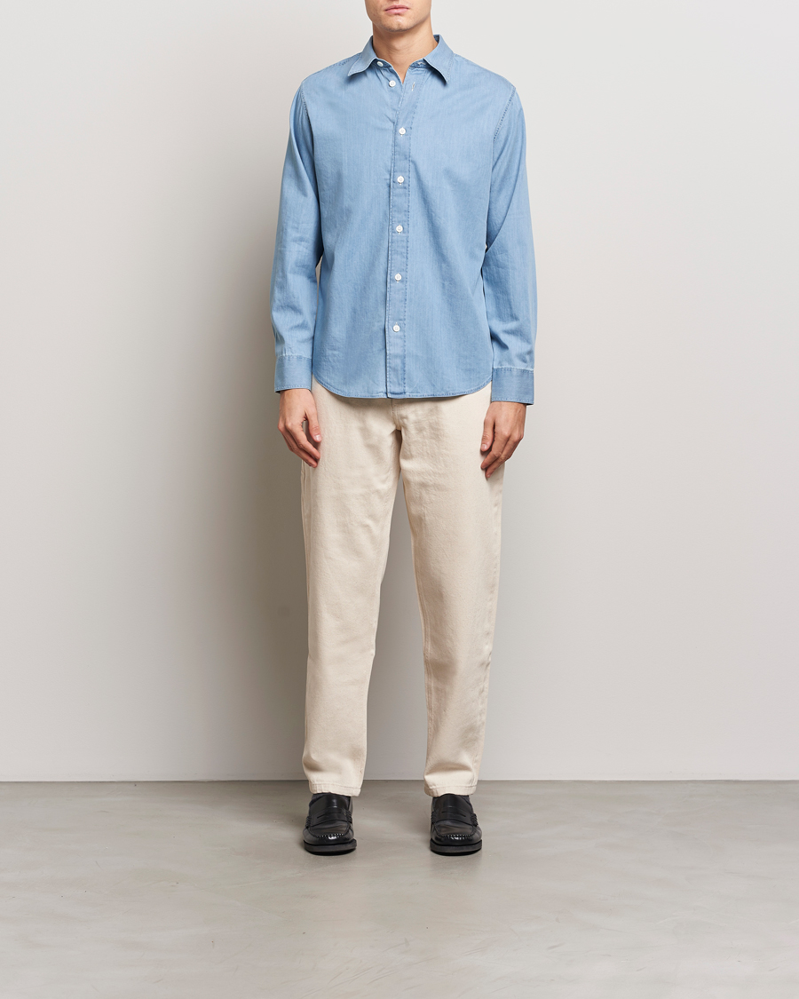 Herre | Skjorter | NN07 | Colby Denim Shirt Bleached Indigo