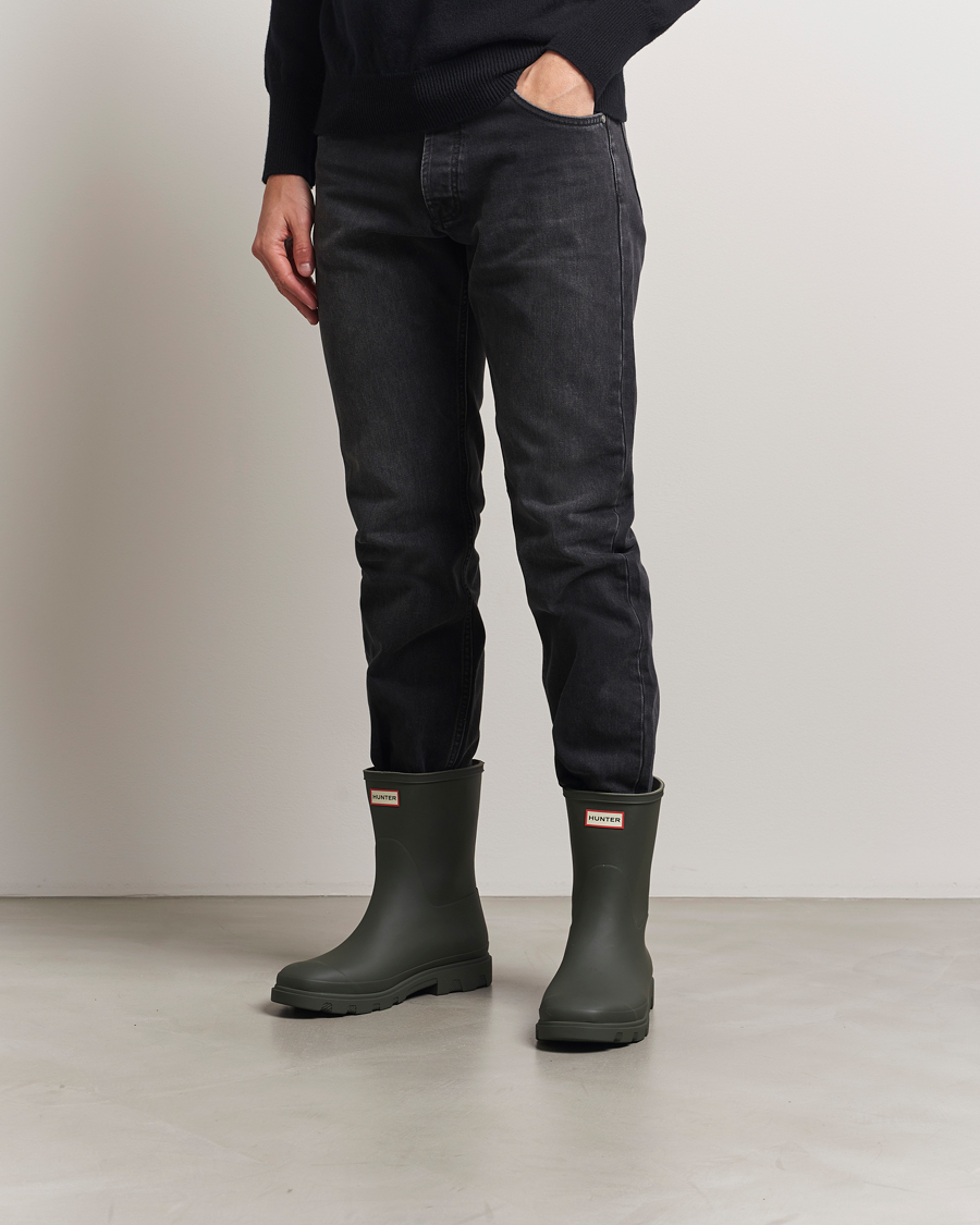Herre | Galocher & Gummistøvler | Hunter Boots | Downpour Short Boot Dark Olive