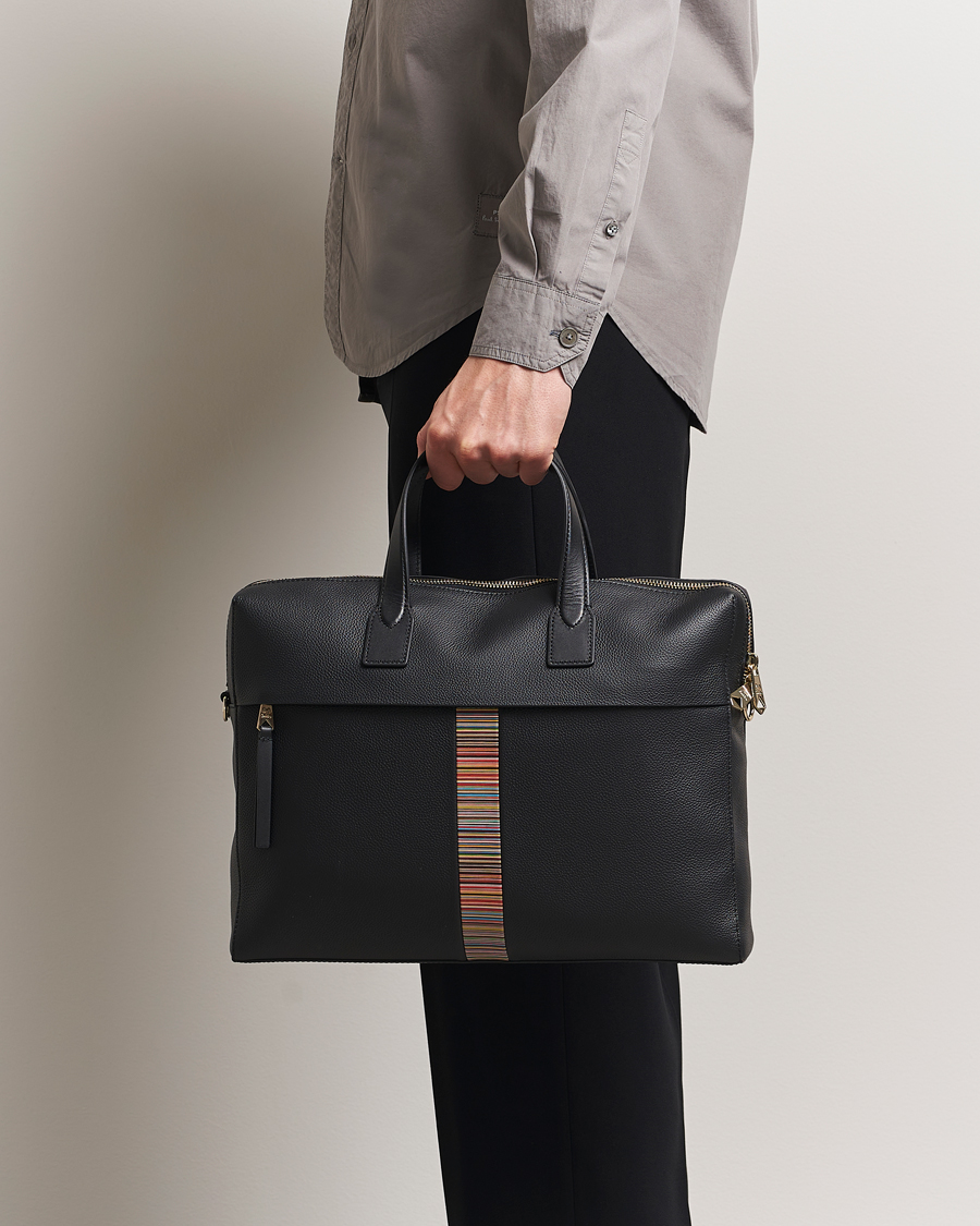 Herre | Tasker | Paul Smith | Paul SmithSignature Trim BriefcaseBlack