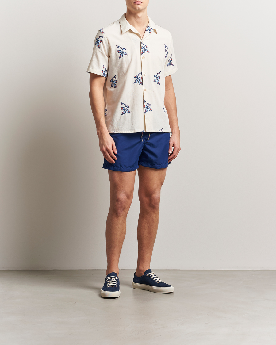 Herre | Skjorter | PS Paul Smith | Flower Short Sleeve Shirt Off White