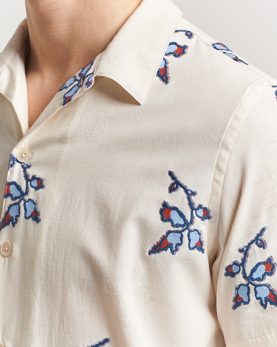 Herre | Skjorter | PS Paul Smith | Flower Short Sleeve Shirt Off White