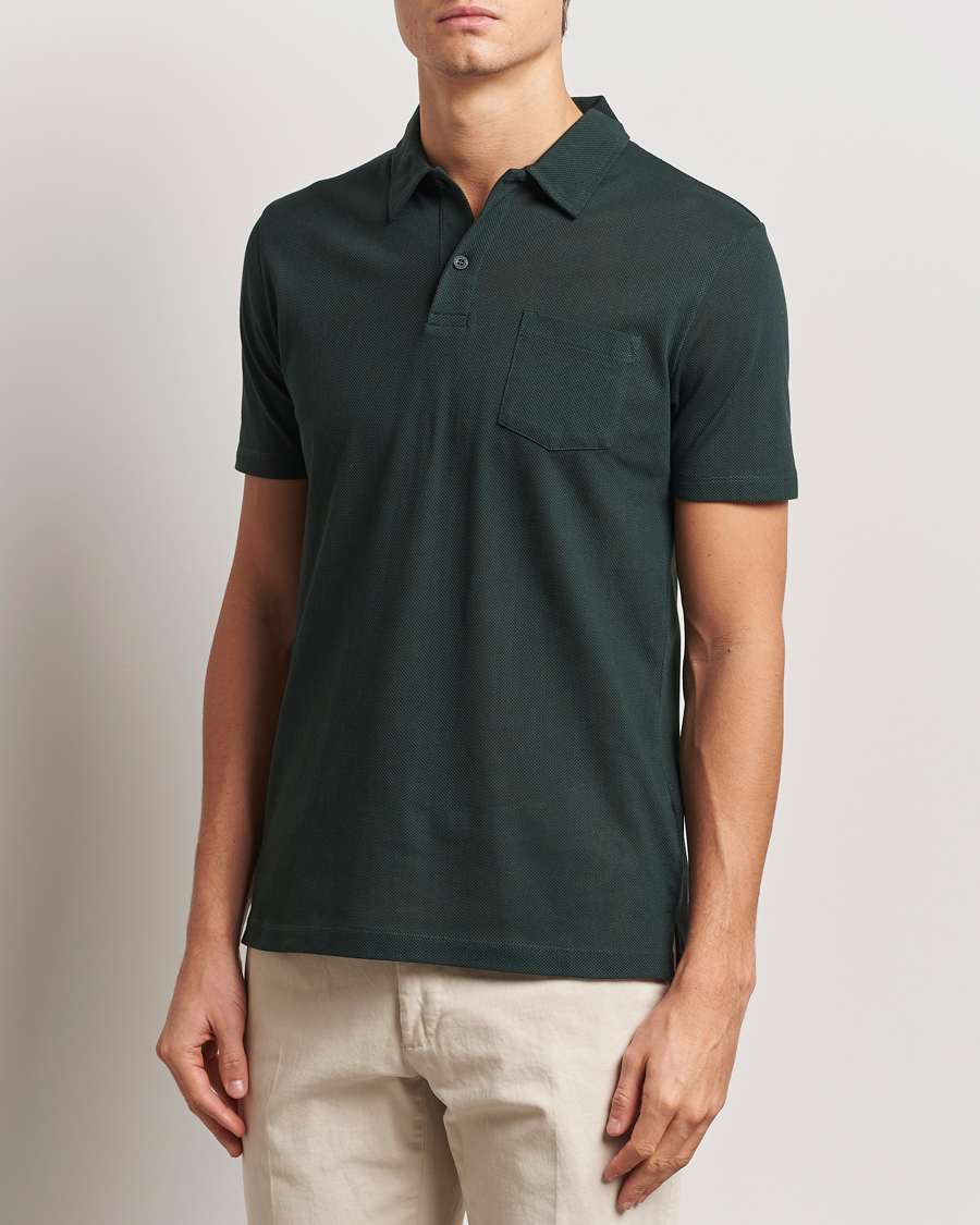 Herre | Polotrøjer | Sunspel | Riviera Polo Shirt Dark Green